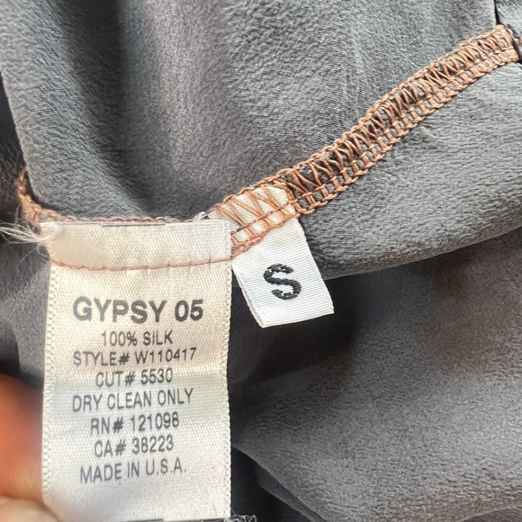 Gypsy 05 Tie Dye 100% Silk Maxi Dress Sleeveless Gray Size S NWT - Picture 8 of 10